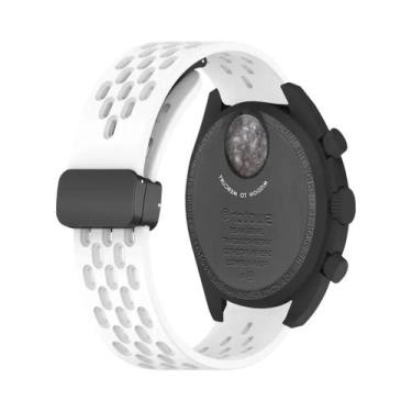 Imagem de Pulseira De Silicone Esportiva De 40mm, Pulseira Magnética Para Omega 