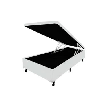 Imagem de Box Baú Castor Solteiro Branco 120x203x35cm - COLCHÕES CASTOR