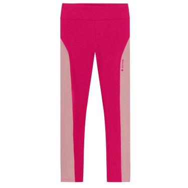Imagem de Calça legging infantil menina esportiva Brandili Rosa