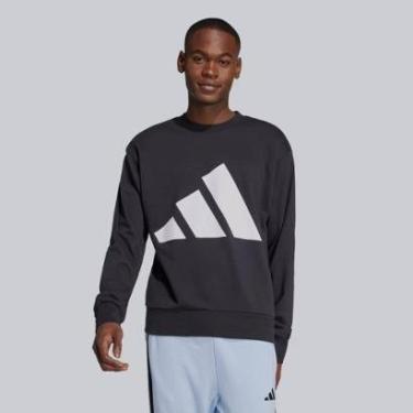 Imagem de Moletom Adidas Big Logo Preto e Branco-Masculino