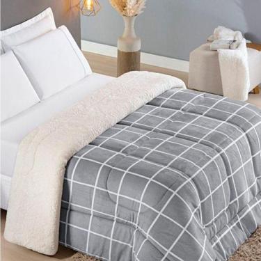 Imagem de Edredom Solteiro Coberdrom Sherpa/mantinha Austin 1 Peça - cor princip