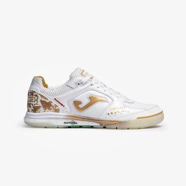 Imagem de Chuteira Joma Futsal Top Flex Rebound Hexa Branco/Dourado-Masculino