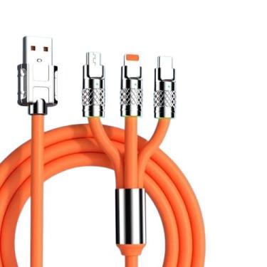 Imagem de Cabo Carregador 3 em 1 Tipo C Lightning Micro Usb  - Fluxo Jade