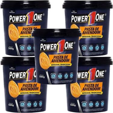 Imagem de Kit 5X Pasta de Amendoim Integral - 500g - Power One