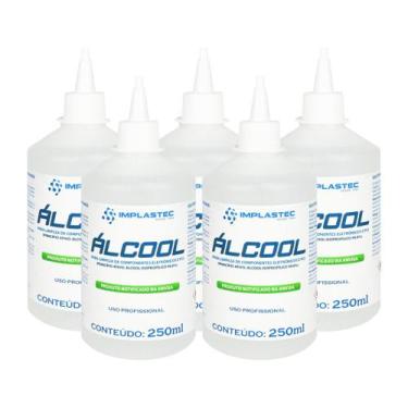 Imagem de Kit 5 Álcool Isopropilico 250ml - 99,8% PCI Limpeza Eletrônica, Placas