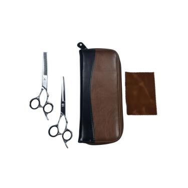 Imagem de Kit de Tesouras para Cabelo e Barba Wmark NG PS001 com Precisão e Performance Profissional World Barber
