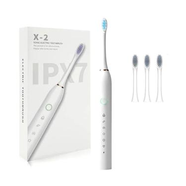 Imagem de Escova de Dente Elétrica Aquilae Recarregável Ipx7 Branco para Limpeza Bucal Eficaz com...