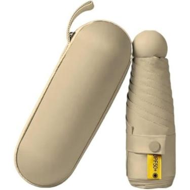 Imagem de Guarda Chuva Automático OEM Abre e Fecha Reforçado em Poliéster Aço Fibra de Vidro 100cm Bege Unissex