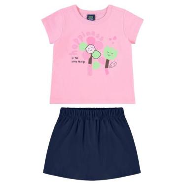 Imagem de Conjunto Infantil Flor Feliz Bee Loop, Rosa