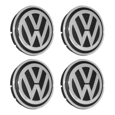 Imagem de Jogo 4 Calota Calotinha Centro Roda Vw Gol G5 G6 Fox Polo Virtus Voyag