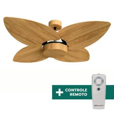 Imagem de Ventilador de Teto Com Controle Remoto Natuvent Dahlia No Light 4 Pás 