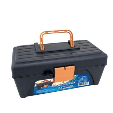 Imagem de Maleta Preta Caixa Ferramentas Bandeja 12" PRETO - Arqplast