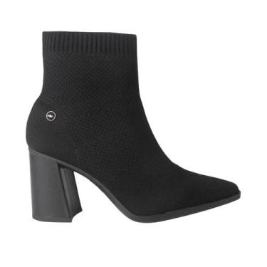 Imagem de Bota Feminina Dakota D2471 De Cano Curto Em Malha, Preto, 35