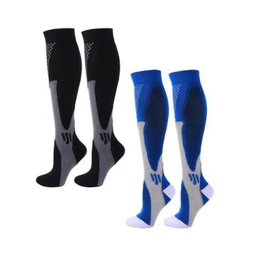 Imagem de Kit 2 Pares Meia De Compressão Estimula Circulação Sport - Ottosports,