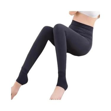 Imagem de Leggings Femininas Forradas Com Lã De Pérola, Calças Térmicas Grossas 