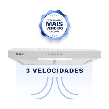 Imagem de Depurador e Exaustor de Ar Suggar Slim 60cm DPS 161BR Branco - 110v