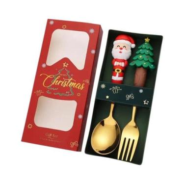 Imagem de Conjunto De Talheres De Aço Inoxidável Para O Natal 2/4/6 Peças, Conju