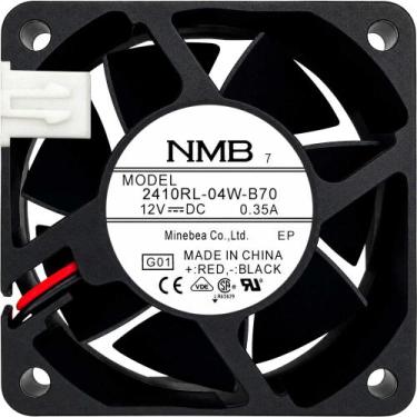 Imagem de 2410RL-04W-B70 NMB 12V 0.35A 4.2W 2 Fios 2 Pinos 60X60X25 A1, 12 Volts