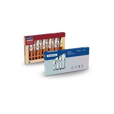 Imagem de Kit - Jogo De Churrasco Inox 12 Peças Dynamic + 1 Faqueiro Inox 24pç - Tramontina