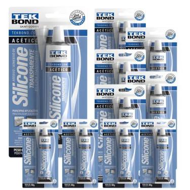 Imagem de 10 Unidades Silicone Acético Incolor 50g Tekbond