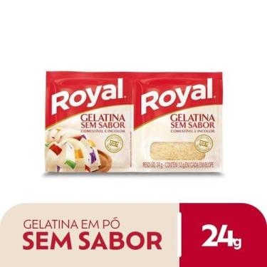 Imagem de GELATINA SEM SABOR ROYAL 24g - INCOLOR - CX C/48un