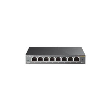 Imagem de Switch de Rede TL-SG108E 8 Portas Gigabit Gerenciamento Fácil com Qos e VLAN Preto TP-Link