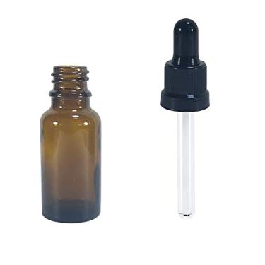 Imagem de Frasco de Vidro Âmbar 20ml conta gotas (20 Peças) Cor:Preto
