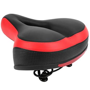 Imagem de Assento de bicicleta, assento de bicicleta à prova de arranhões [trekking] para ciclismo para entusiastas do ciclismo(Vermelho preto)