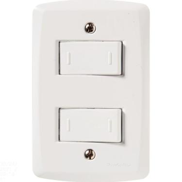 Imagem de Conjunto 4x2 com 2 Interruptores Paralelos 10 A 250 V Tramontina Lux2 Branco Tramontina