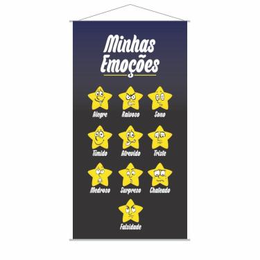 Imagem de Banner Escolar Pedagógico Minhas Emoções 80x50cm