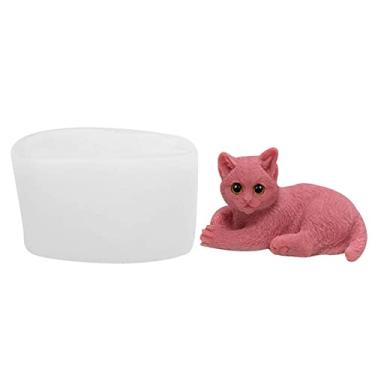 Imagem de vela silicone 3D Cat,Moldes Vela Inovadores em Forma Gatinho para Fabricação Velas - Mol3D inovador para fabricação geléia bolo cera sabão A/z