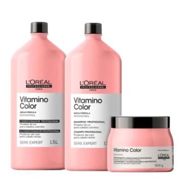 Imagem de Kit L'oréal Professionnel Vitamino Color Resveratrol Shampoo 1,5L+ Con