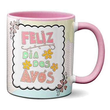 Imagem de Caneca De Cafezinho Com Amor Presente Feliz Dia Dos Avós (Rosa)