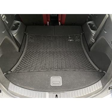 Imagem de Rede de carga de malha elástica para porta-malas automotivo estilo piso para Mazda CX-9 TC 2016-2022 - Organizadores de porta-malas premium e armazenamento - Rede de bagagem para SUV - Melhor organizador de carro para Mazda CX9