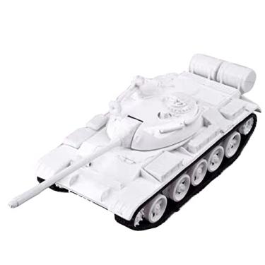 Imagem de TECKEEN White 1/43 Scale Russian Soviet T55 Medium Tank Metal Fighter Military Model Diecast Model for Collection