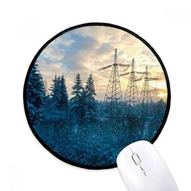 Imagem de Mouse pad verde Science Nature Florestal Cenário Desktop Escritório Tapete Redondo para Computador