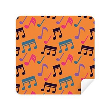 Imagem de DIYthinker Notas musicais coloridas pano de limpeza laranja limpador de tela tecido de camurça 2 peças
