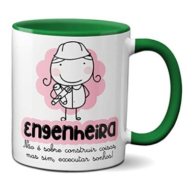 Imagem de Caneca Engenheira Contruir Coisas Executar Sonhos! Presente (Verde)