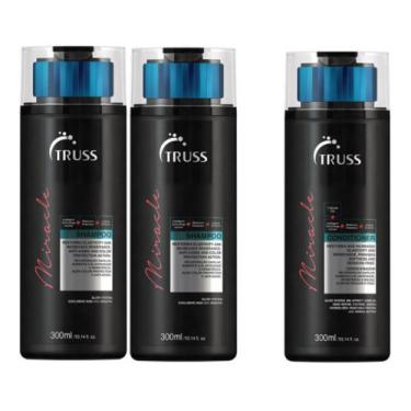 Imagem de Kit Truss Miracle 2 Shampoos + 1 Condicionador 300ml