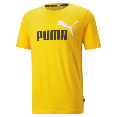 Imagem de Camiseta Puma Ess+ 2 Logo Masculino - Amarelo