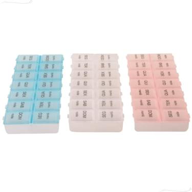 Imagem de Porta Comprimidos Semanal c/ 14 Divisões Organize a Medicação da Semana e Tenha Melhor Controle - 144019