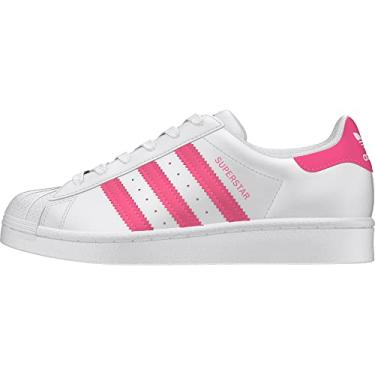 Imagem de adidas Originals Kids' Superstar Sneaker, White/Super Pink/Black, 5 Big Kid M