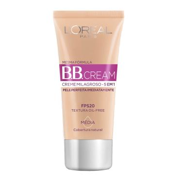 Imagem de Base BB Cream L'Oréal Paris 5 em 1 Dermo Expertise Cor Média FPS 20 30ml 30ml