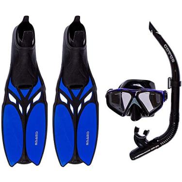 Imagem de Kit de Mergulho Máscara+respirador+nadadeiras Cetus Shark Fun - 37-38