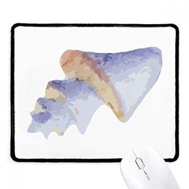 Imagem de Mouse pad de ilustração Blue Marine Life com borda costurada, tapete de borracha para jogos