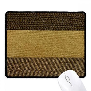 Imagem de Mousepad abstrato marrom tecido linho barra tripla borda costurada tapete de borracha para jogos
