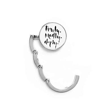 Imagem de Gancho de mesa em estilo de citação realmente louca, gancho de mesa com fecho decorativo, gancho dobrável