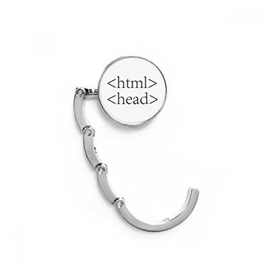 Imagem de Programmer Program Declaração HTML Gancho de mesa com fecho decorativo dobrável