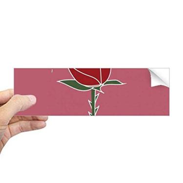 Imagem de DIYthinker Adesivo retangular com estampa de planta de cravo vermelho para janela de notebook