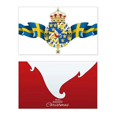 Imagem de Suécia National Emblem Country Symbol Holiday Holiday Merry Christmas Congrats Card Christmas Letter Message